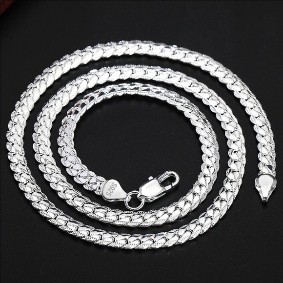 High Quality 925 SS 5MM Men’s Necklace 20 inches - Picture 4 of 4